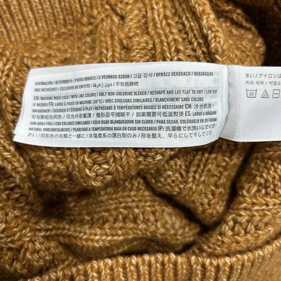 Abercrombie & Fitch Women's Medium Cotton blend cable‎ knit sweater Burnt Orange - Picture 8 of 8